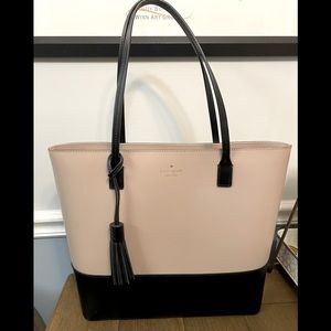 UEC Kate Spade Tote - Pinky Taupe & Black Zip Top